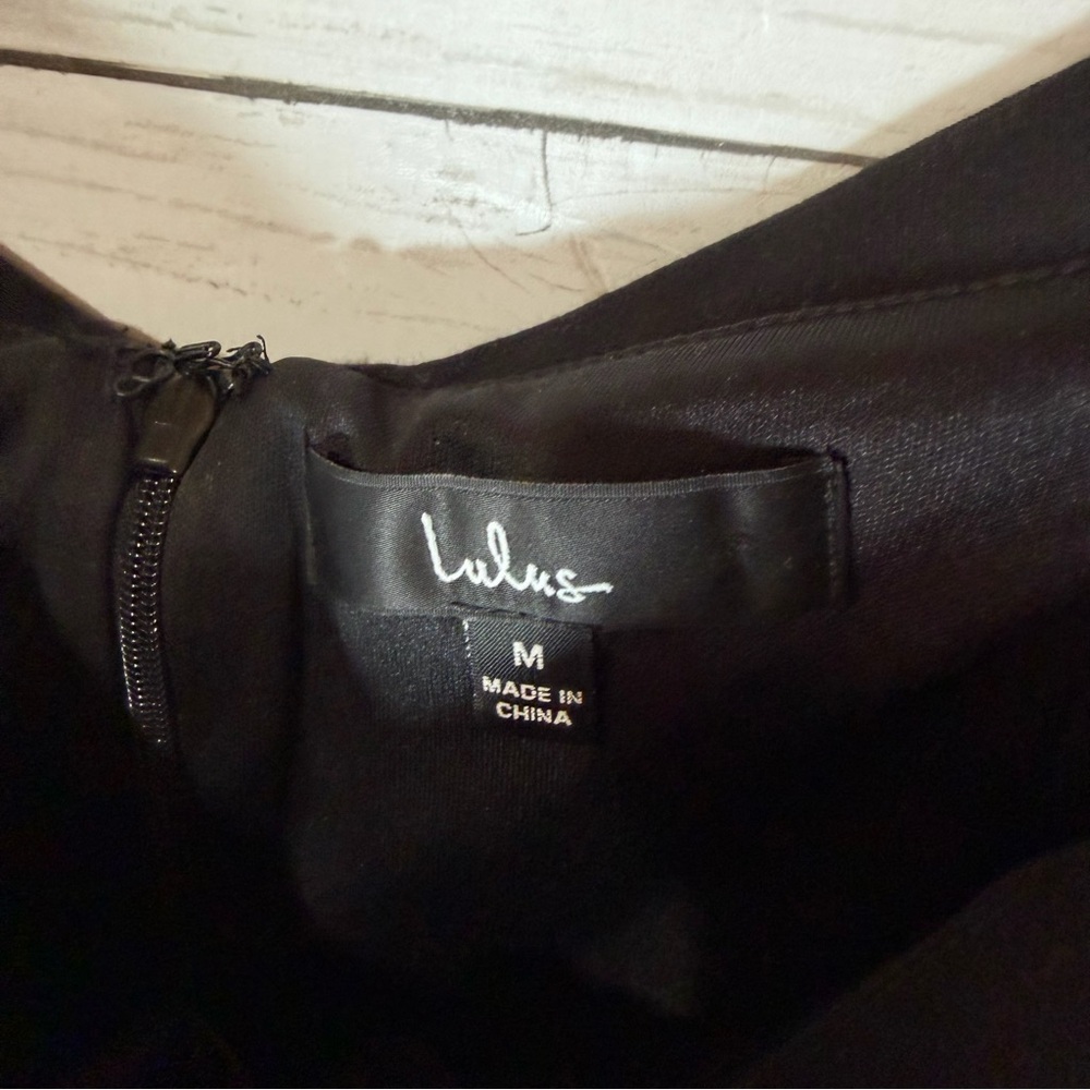 Lulus Classic Glam Black Off-the-Shoulder Bodycon Dress Size Medium - Picture 4 of 6